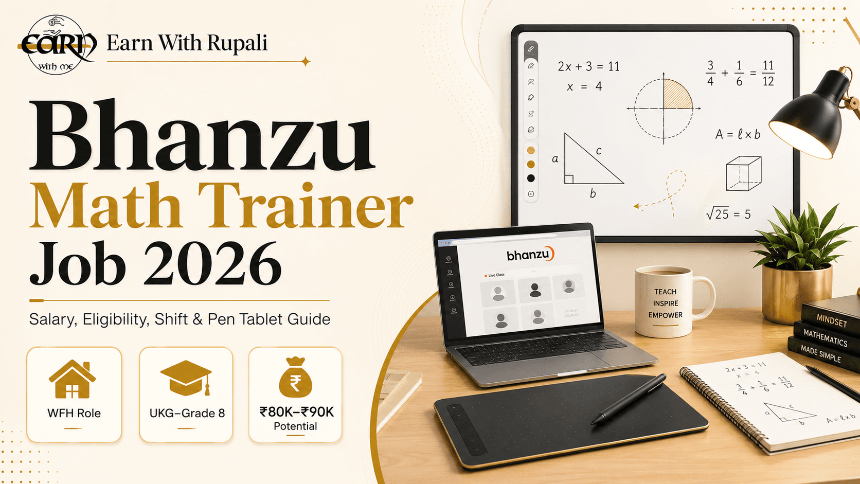 Bhanzu Math Trainer Job 2026: Is This ₹80K–₹90K WFH Role Actually for You?