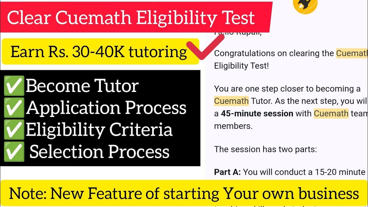 How to become tutor at Cuemath